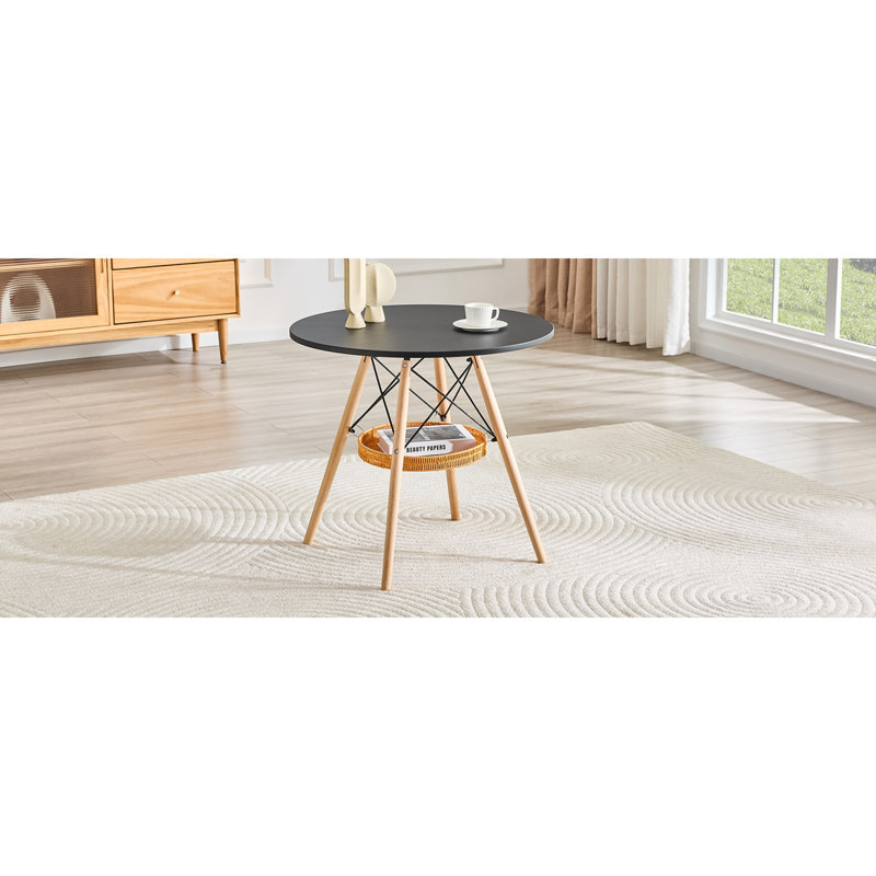 Tables de salle à manger (table seulement, sans chaises, avec plateau et pieds) avec rangement, table moderne en bois aggloméré de 31,5 pouces pour une petite cuisine