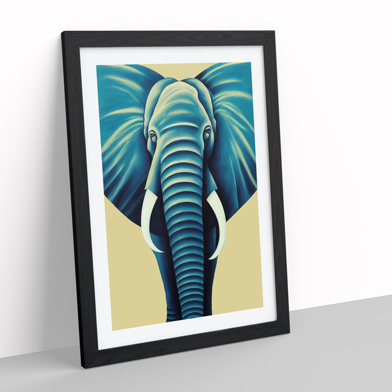 Majestic Elephant - Framed Print, Black, 34cm H x 25cm W x 2cm D