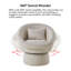 Fauteuil demi-tonneau pivotant rembourré Kizzie-92575801