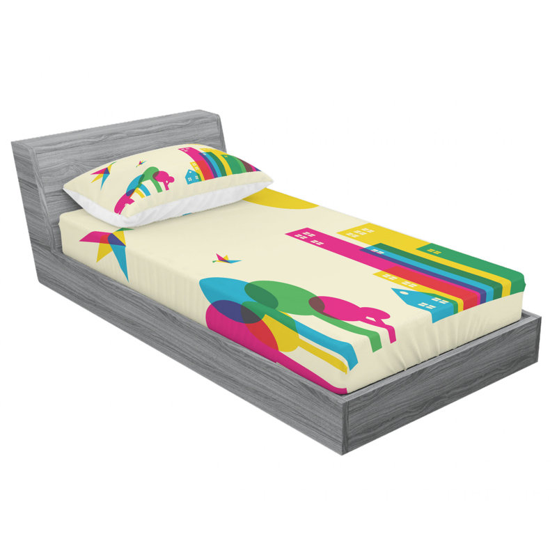 Microfiber Sheet Set, Twin Sheet Set with Fitted Sheet