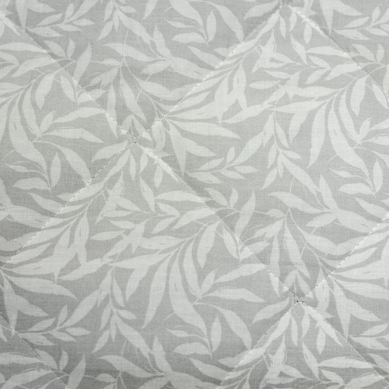 Contrast Leaf Print Bedspread, Heather