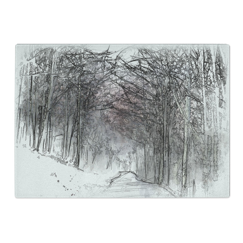 Forest View Vol.3 Sketch Chopping Board, 0.4cm H x 28.5cm W x 39cm L