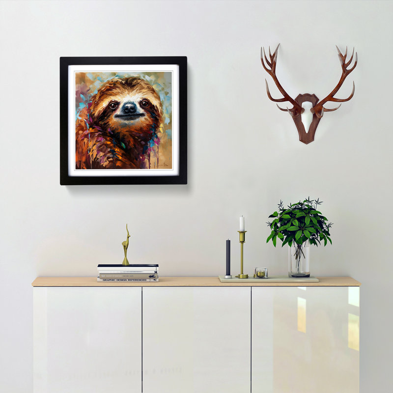 Sloth Palette Knife - Framed Print