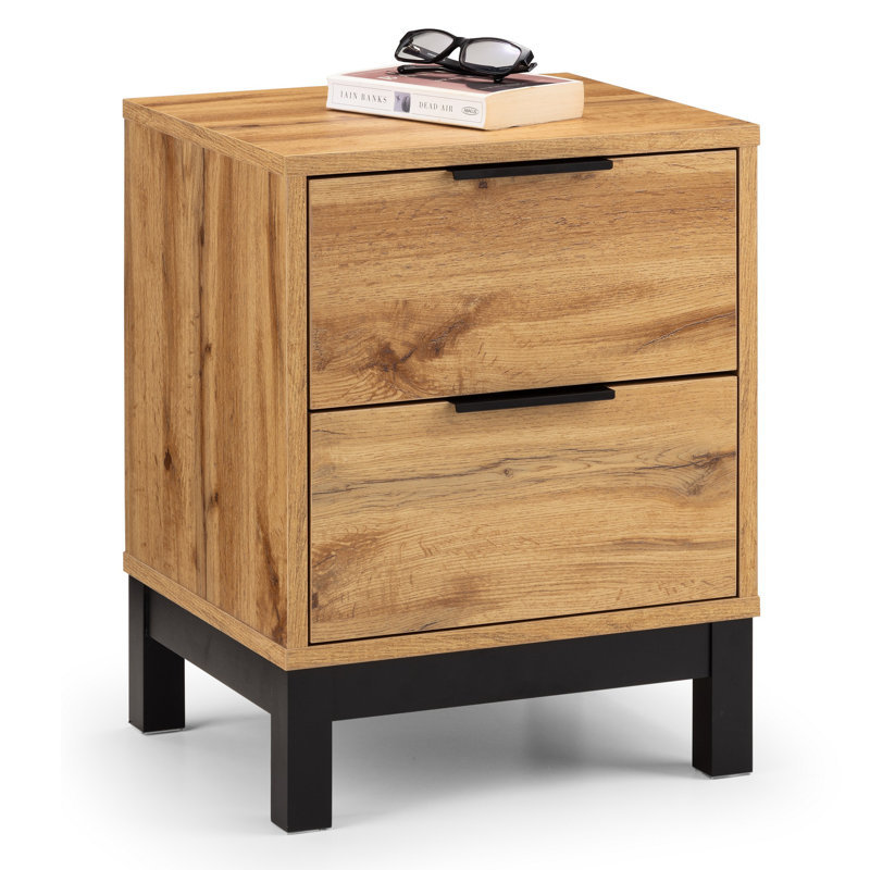 Yonkers 45cm W Bedside Table, Oak