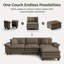 Canapé modulaire de 124 po, canapé surdimensionné en L avec repose-pieds et canapé profond à 4 places avec coussin décoratif-1104375678-1104375669