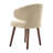 Modern Bouclé Upholstered Dining Chair with Curved Backrest and Solid Wood Legs-622345891