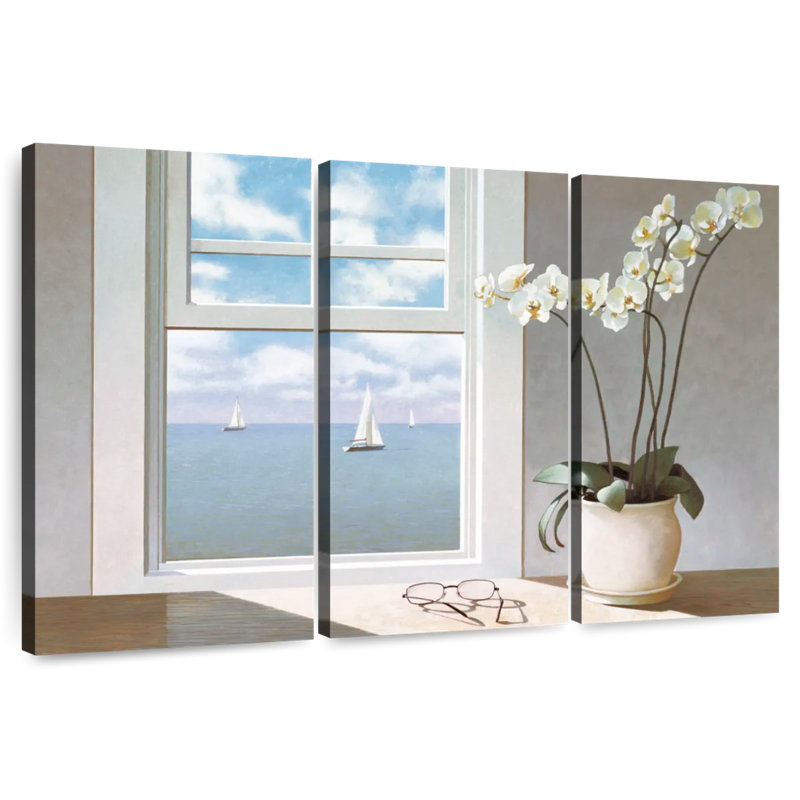 Harnek Orchid Vase On Window, 48" H x 74" W