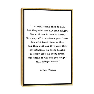 «Dream - Mother Theresa Quote», reproduction d'art textuel
