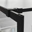 Paroi de douche 34 po x 72 po pour porte en verre trempé givré, structure en aluminium noir