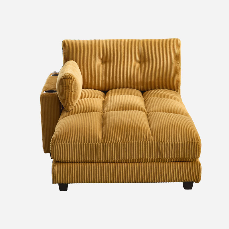 Chaise longue surdimensionnée, Moutarde