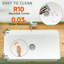 Évier de cuisine à tablier frontal en argile réfractaire 30 po x l 18 po pour cuisine et buanderie, évier de ferme blanc à simple cuve, 2 accessoires personnalisés inclus-110500102
