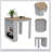 Elkins 3-Drawer Kitchen Island with Pine, Modern and Elegant Design for Storage and Dining-1480897732