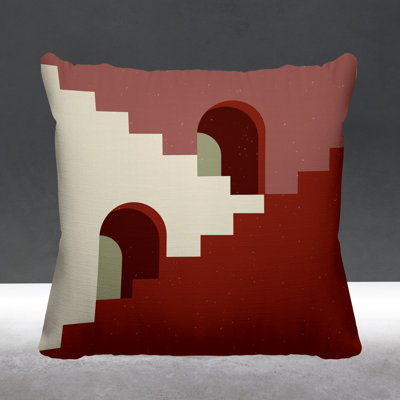 Abstract Outdoor Reversible Throw Pillow