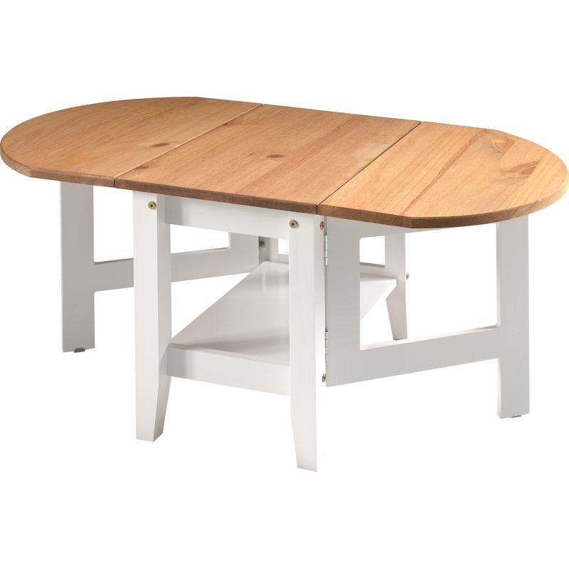 Allbritton Drop Leaf Coffee Table, White