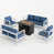 Blue Cushion/White Frame