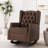  1-Seat Rocking Wingback Chair, Contemporary Faux Leather Upholstered Classic Brown for Living Room