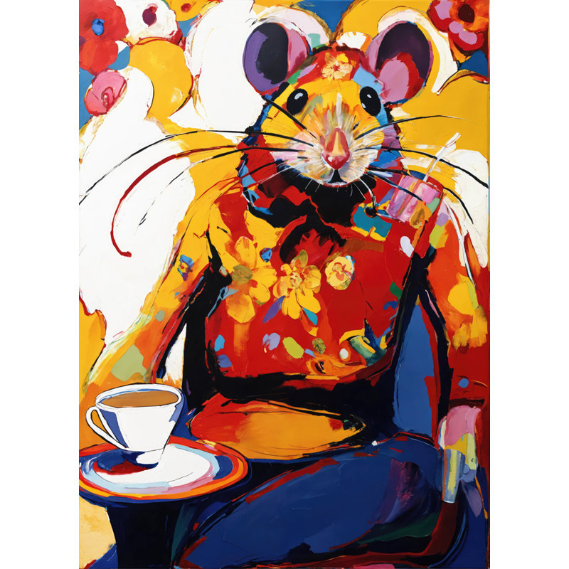 Giclée de souris sur toile tendue avec châssis, H 18 po x l 15 po