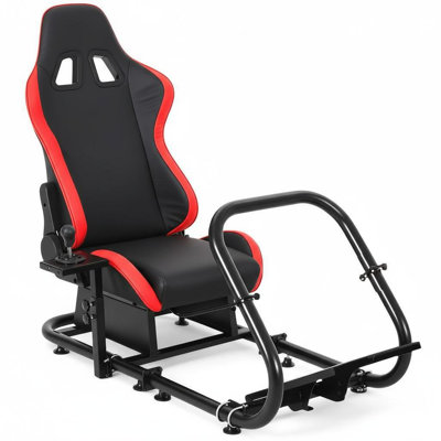 Support de volant de course pliable, cockpit de course de course réglable pour G923 / G920 / G29, Thrustmaster T248P, Fanatec, Hori, Mad Catz, support de volant en acier au carbone avec réglage de l'angle de la pédale