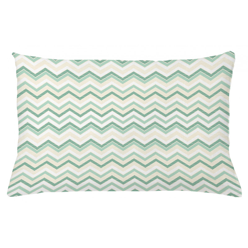 Housse de coussin lombaire à chevron intérieur/extérieur, 16 po x 26 po