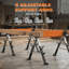 2Pcs Saw Horses, Folding Heavy Duty Sawhorses with Adjustable Height