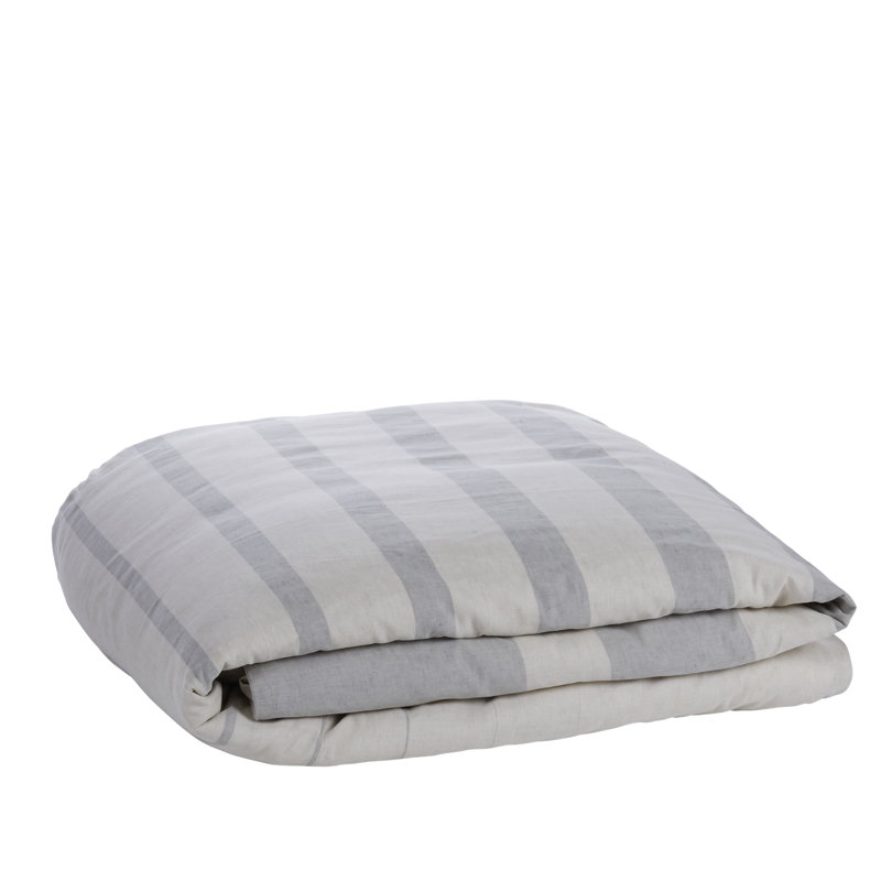 J'Haus Rock Modern & Contemporary Cotton Blend Striped Duvet Cover, Full/Queen Duvet Cover
