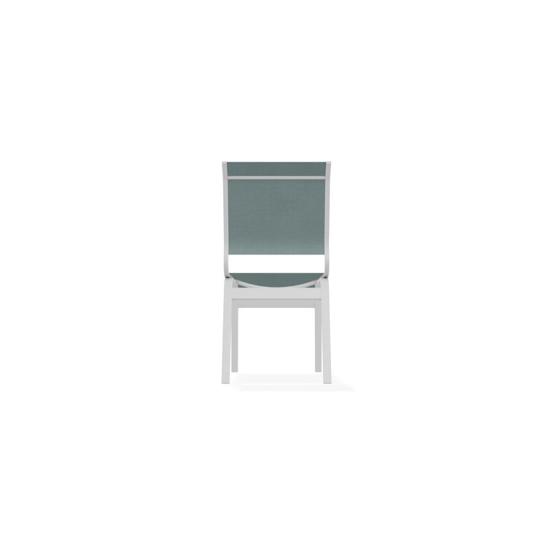 Aruba II Outdoor Dining Chair, Aqua, White
