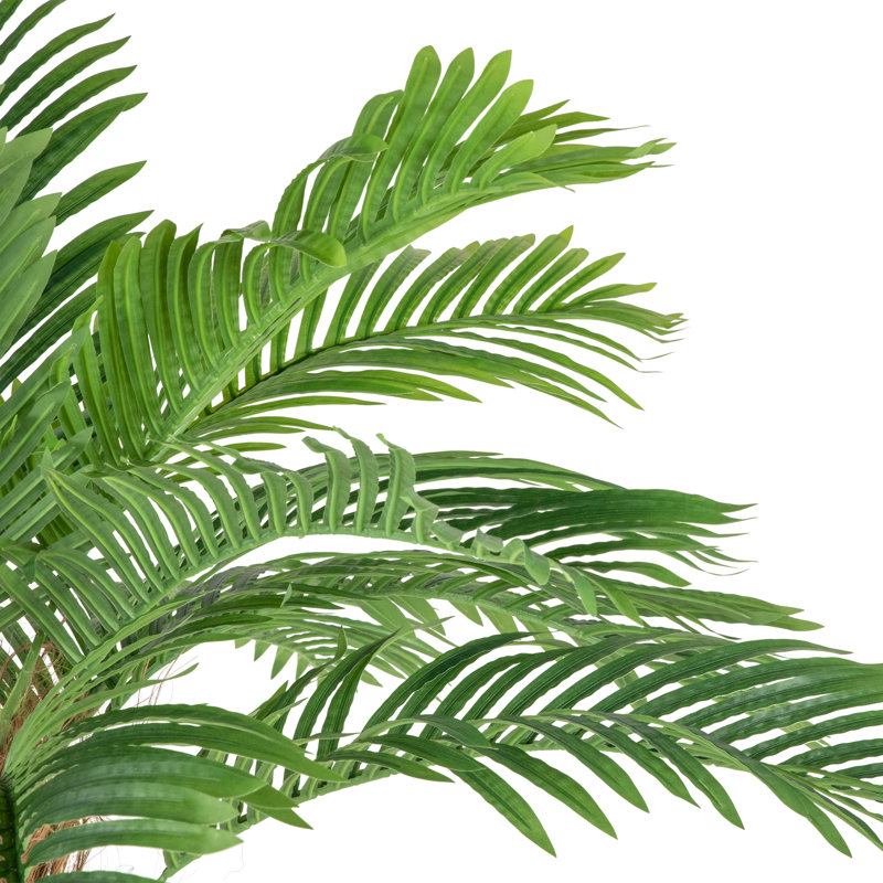 7.25' Green and Brown Potted Artificial Phoenix Palm Tree
