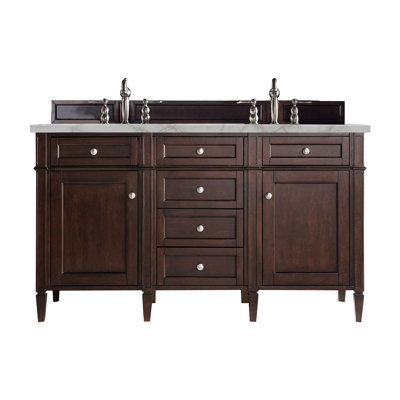 Brittany 60" Double Vanity W/FreePower Wireless Charger