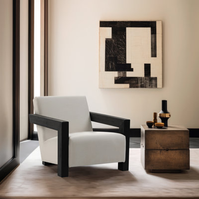 29.5" W Linen Textured Fabric Accent Chair