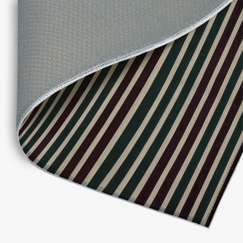 Tapis intérieur / extérieur noir HorizontalStripes, Rectangulaire 2 pi x 3 pi