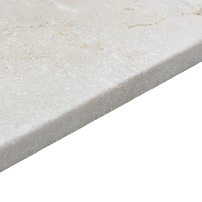 Marble Collection 6" x 3" Natural Stone Field Tile in Crema Marfil Classico