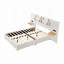 Lit plateforme tapissier, deux prises et ports de charge USB des deux côtés, deux coussins de chevet-144020124-144020126