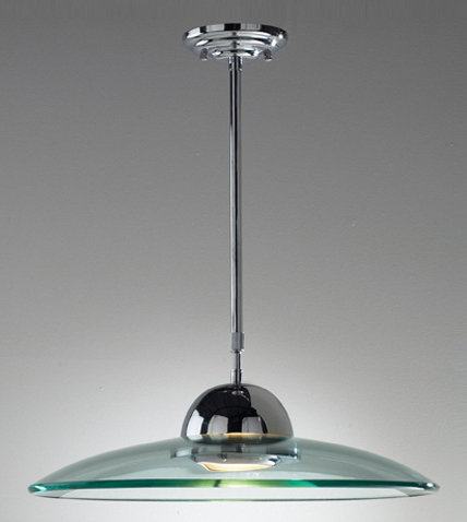 Bussey 1 - Light Polished Chrome Dome Pendant