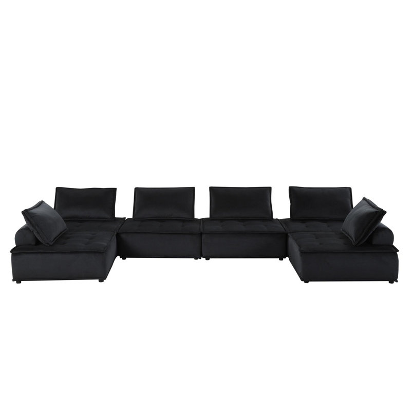 Canapé modulaire en U 6 places Velvet