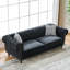 Canapé en tissu d'ameublement en velours de 67 po Chesterfield-1502964342