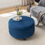 Repose-pieds rond avec rangement en velours Bula-943753750