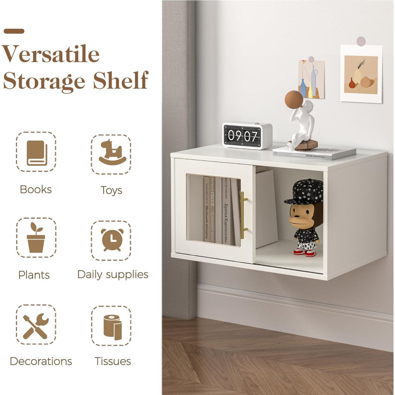 Adavia Single Stackable Bookcase with Acrylic Sliding Door