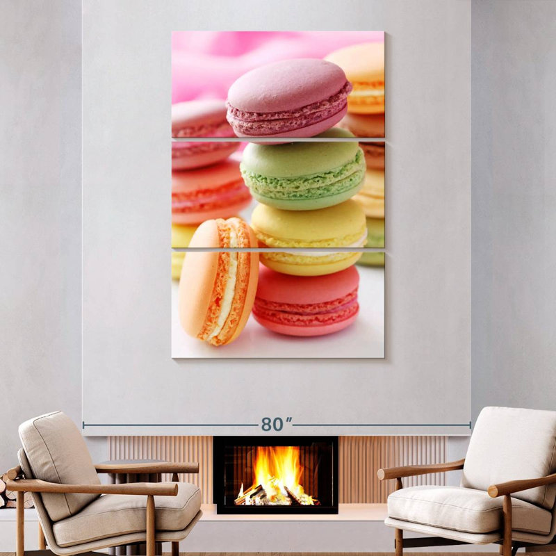 Flavored Macarons, 74" H x 48" W