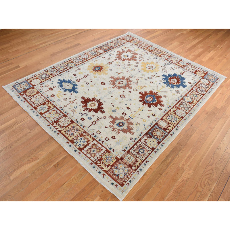 Tenacia One-of-a-Kind 7'9" X 9'9" New Age Wool Area Rug Ivory