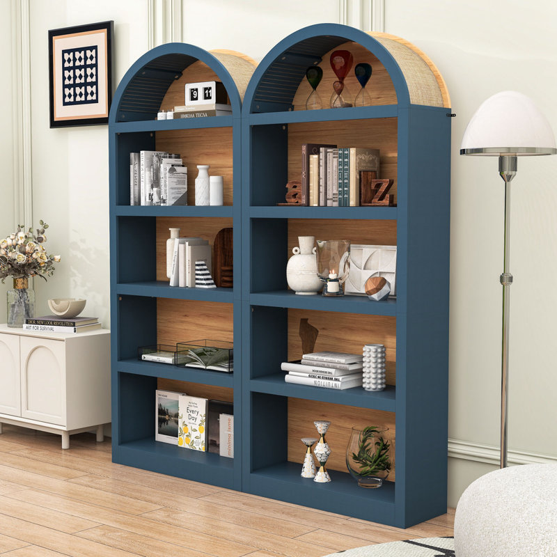 Bibliothèque à 8 tablettes Farmhouse, Bleu