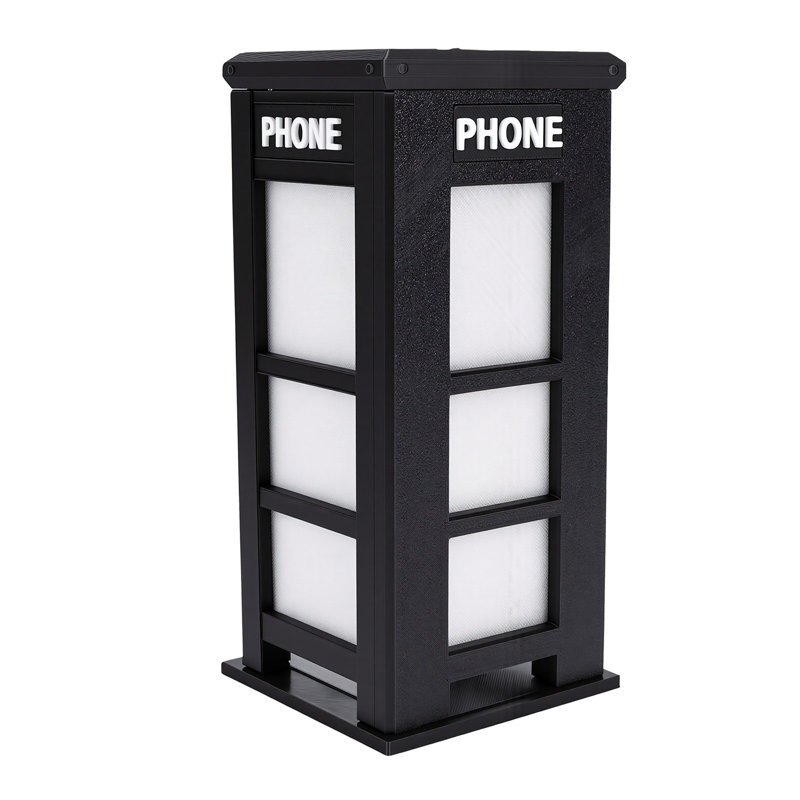 Table de téléphone rétro rétro avec lumière chaude pour cabine de téléphone