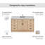 Ensemble de meuble-lavabo simple en bois massif avec plateau en marbre de 1,5 po Tidworth-755088368-746393926