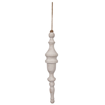Fidelas 15'' Solid Wood Finial Ornament