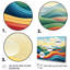 «Blue and Yellow Vibrant Landscape Horizons - Abstract Landscape», art mural 4 pièces-1607978677