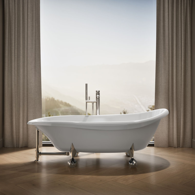 Birthday Bath® 72" x 37-1/2" Soaking Bathtub, White