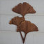Panneau mural de feuilles de ginkgo en bois sculpté à la main - trio d'art mural botanique, décor rustique inspiré de la nature