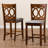 Upholstered Counter Stool with Solid Wood Frame
