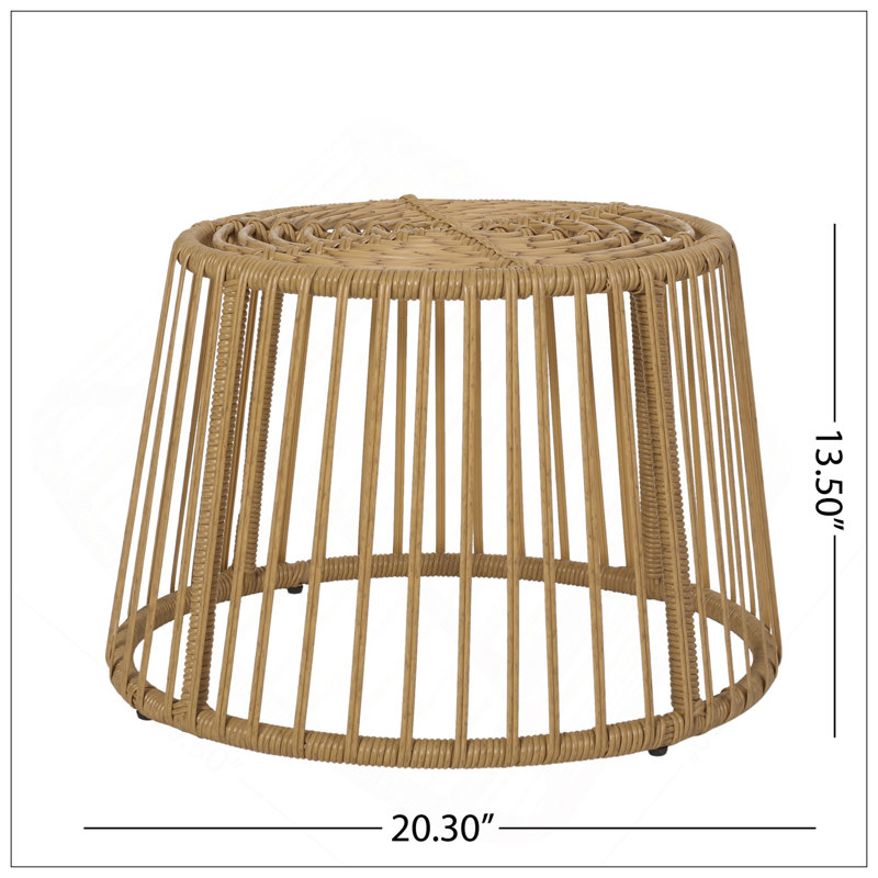Charming Faux Rattan Chair And Side Table Set For Relaxation And Style