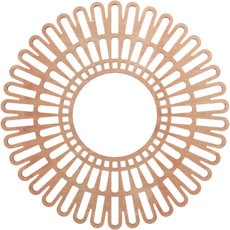 Médaillon de plafond 36 po x 36 3/8 po x P 3/8 po Cornellius, Cerisier, H 16 po x l 16 po x P 0,25 po
