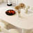 Oval Ivory White Solid Wood Dining Table-1219299636